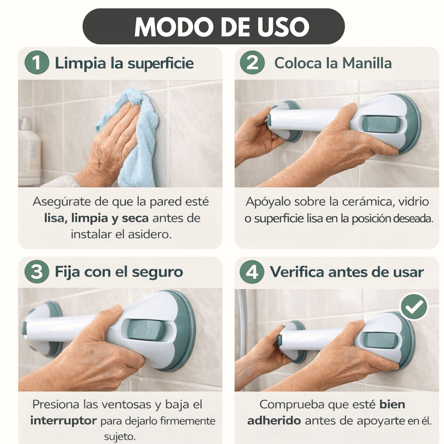 MANILLA AGARRADERA PARA BAÑOS