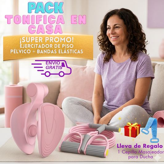 Pack Tonifica en Casa: Ejercitador Pélvico + Bandas Elásticas