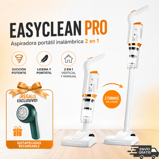 EasyClean Pro: Aspiradora Portátil Inalámbrica 2 en 1