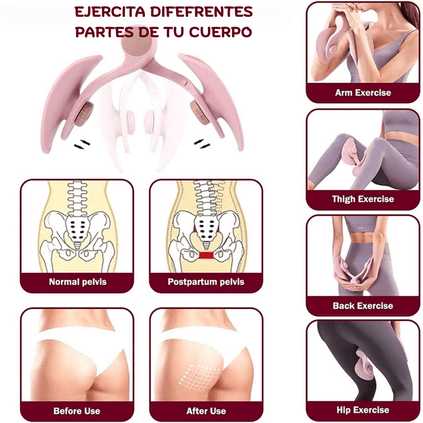 Pack Tonifica en Casa: Ejercitador Pélvico + Bandas Elásticas