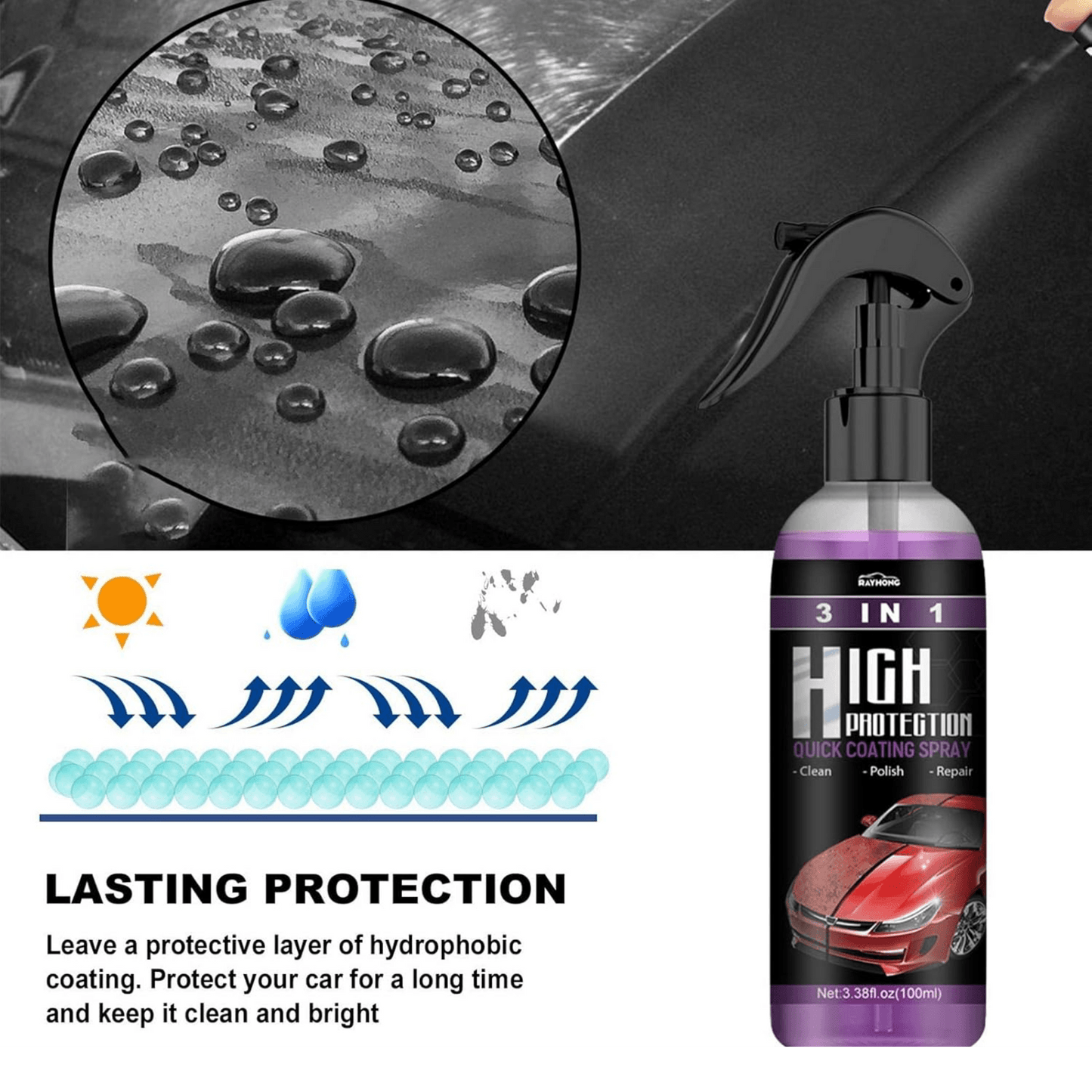 AutoCeramix: Protector de Auto 3 En 1 - Spray 150 ml