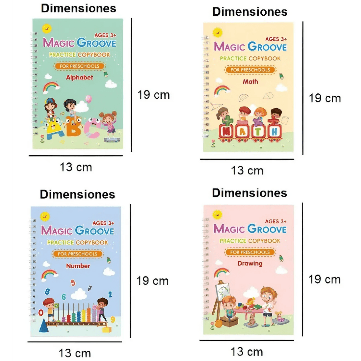 SURCOS MÁGICOS: Set de Libros de Caligrafía Reutilizables