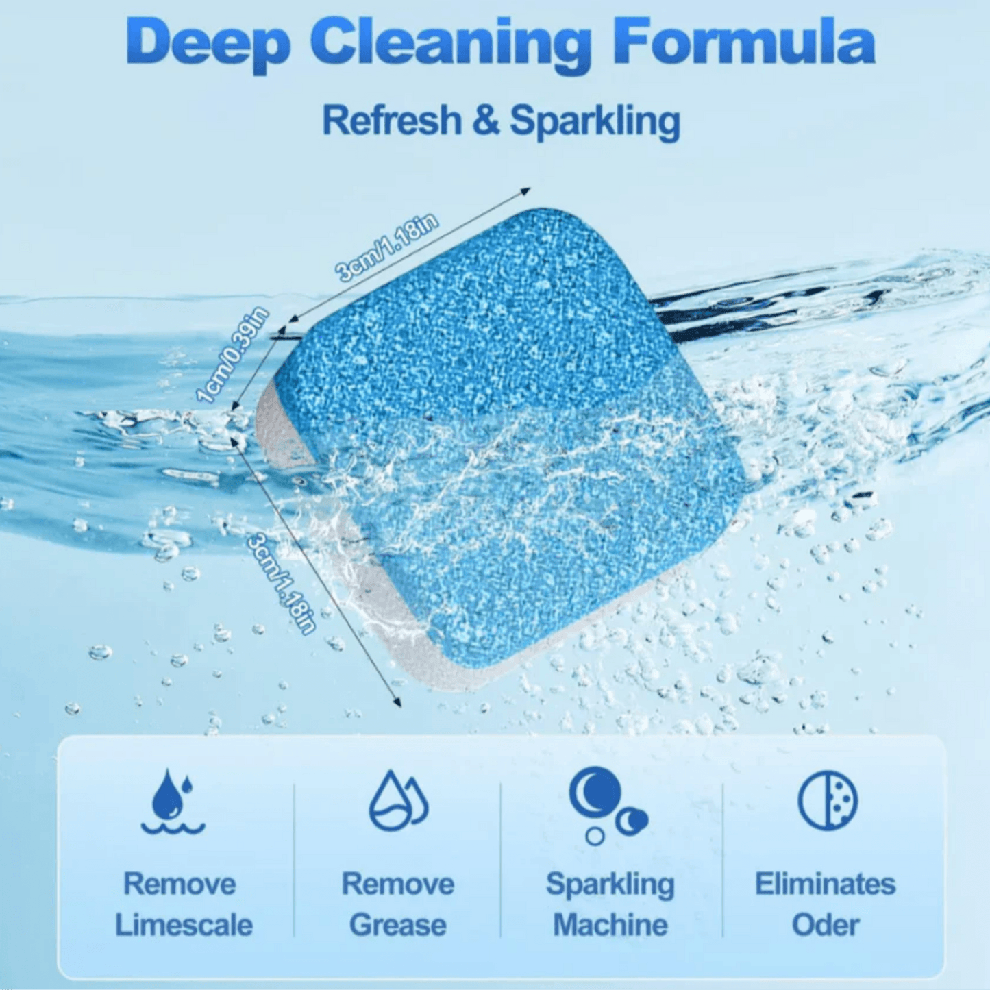 DrumFresh: Tabletas Efervescentes Limpia Lavadoras
