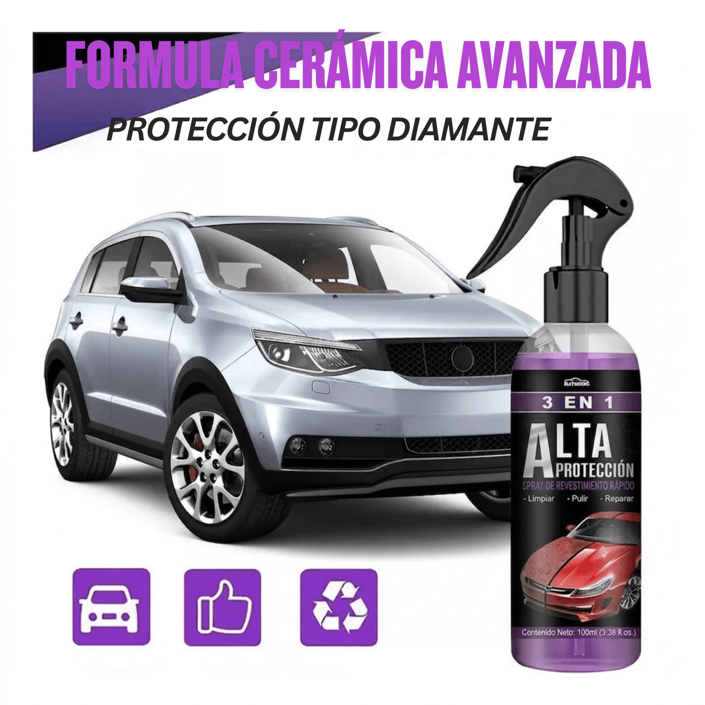 AutoCeramix: Protector de Auto 3 En 1 - Spray 150 ml