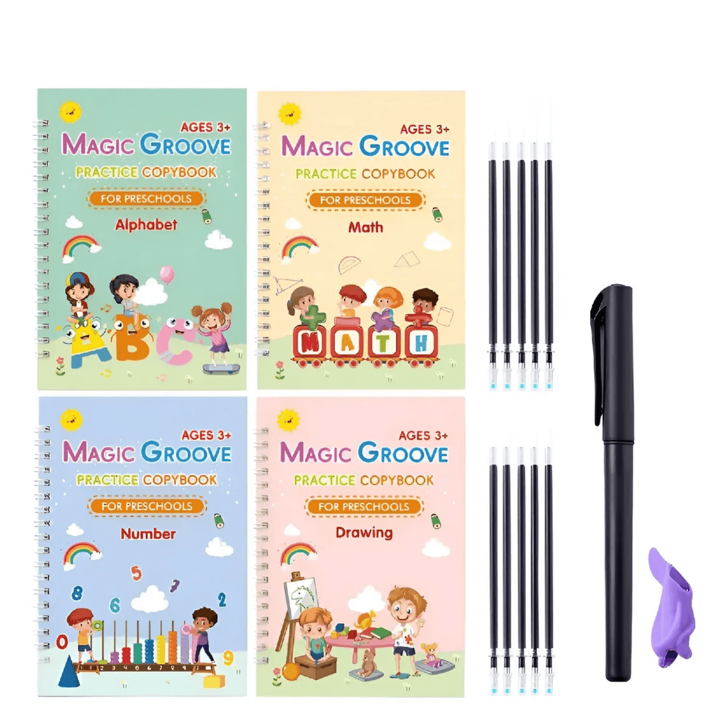 SURCOS MÁGICOS: Set de Libros de Caligrafía Reutilizables
