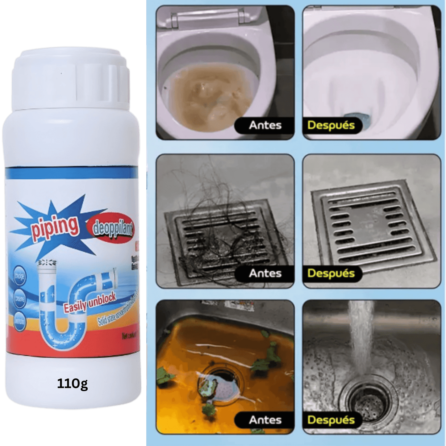 Kitchen&Pipe: Kit Destape y Limpieza Total