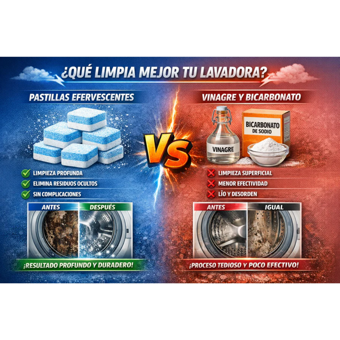 DrumFresh: Tabletas Efervescentes Limpia Lavadoras