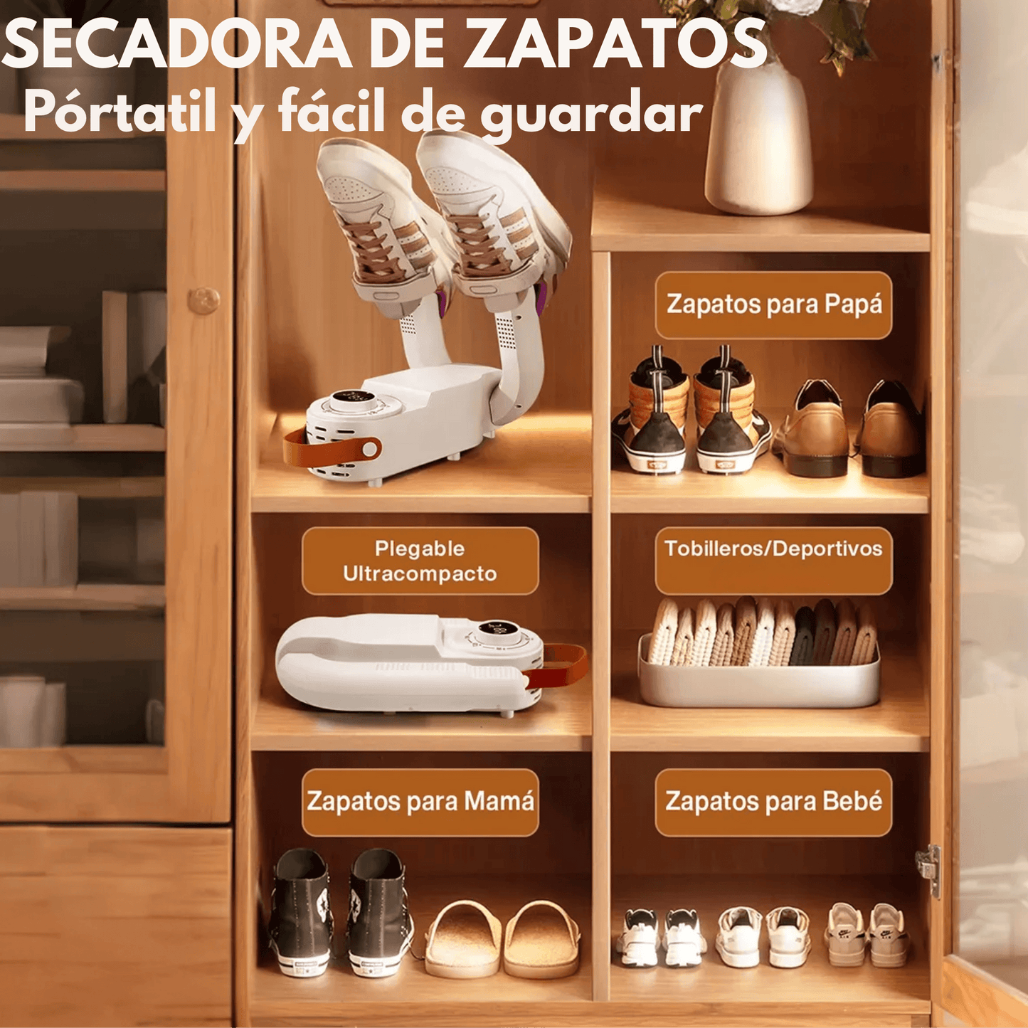 TotalDry: Combo Secadora de Ropa + Secadora de Zapatos